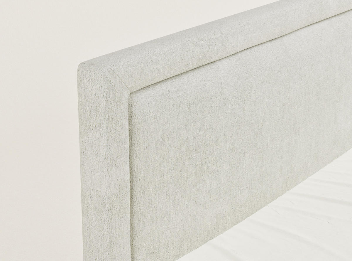 BOXSPRINGBETT Fresco 140/200 cm, in Creme, Bettkasten, Matratze, Topper - Creme/Schwarz, Holz/Holzwerkstoff (140/200cm) - Maison de Reve