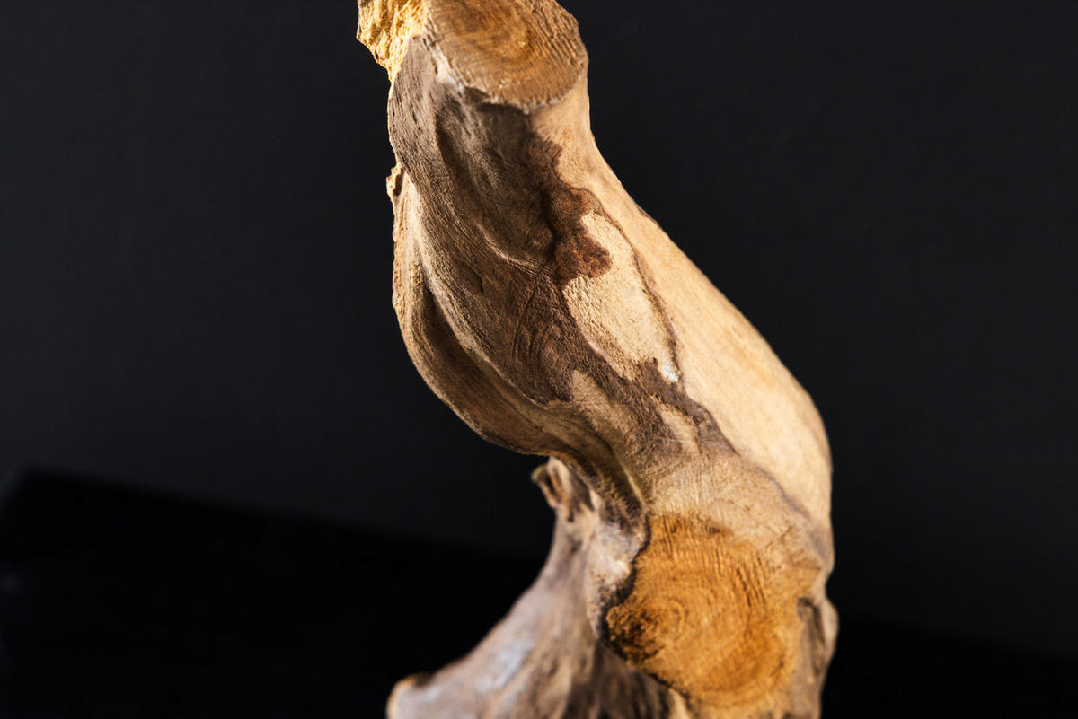 DEKOFIGUR FLAME Teakholz Natur 40 cm - Braun, Holz (20/40/15cm) - riess-ambiente