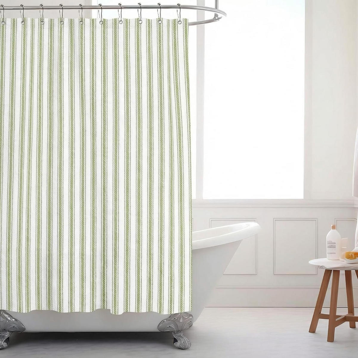 DUSCHVORHANG – Grün (180 × 180 cm) - Mintgrün, Textil (180/180cm)