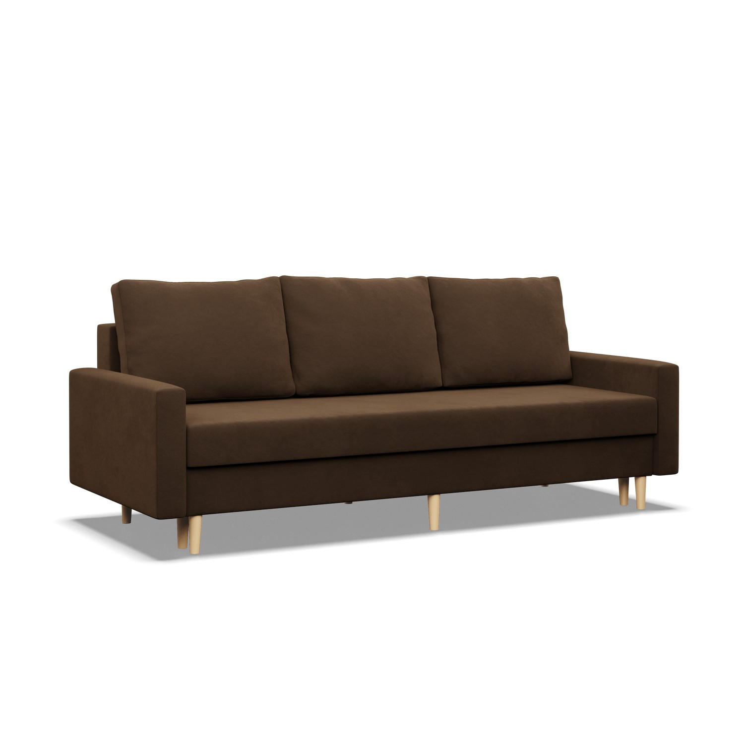 Thumbnail - Mebligo Sofa, Braun, Textil, 3-Sitzer, Rechteckig, 212x88x92 cm, Wohnzimmer, Sofas & Couches, Sofas, 3-Sitzer Sofas