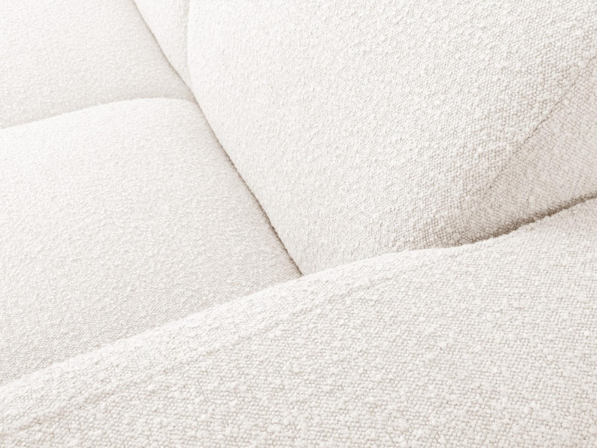ECKSOFA rechts Molino aus Boucle weiß 6 Sitzplätze - Weiß, Textil (250/315cm) - Micadoni