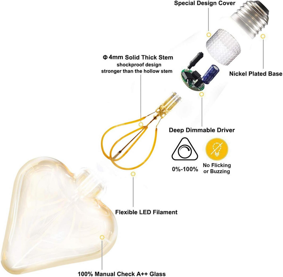 LEUCHTMITTEL Luminarae 11.5/6/15 cm - Braun, Glas (11.5/15cm) - ZMH