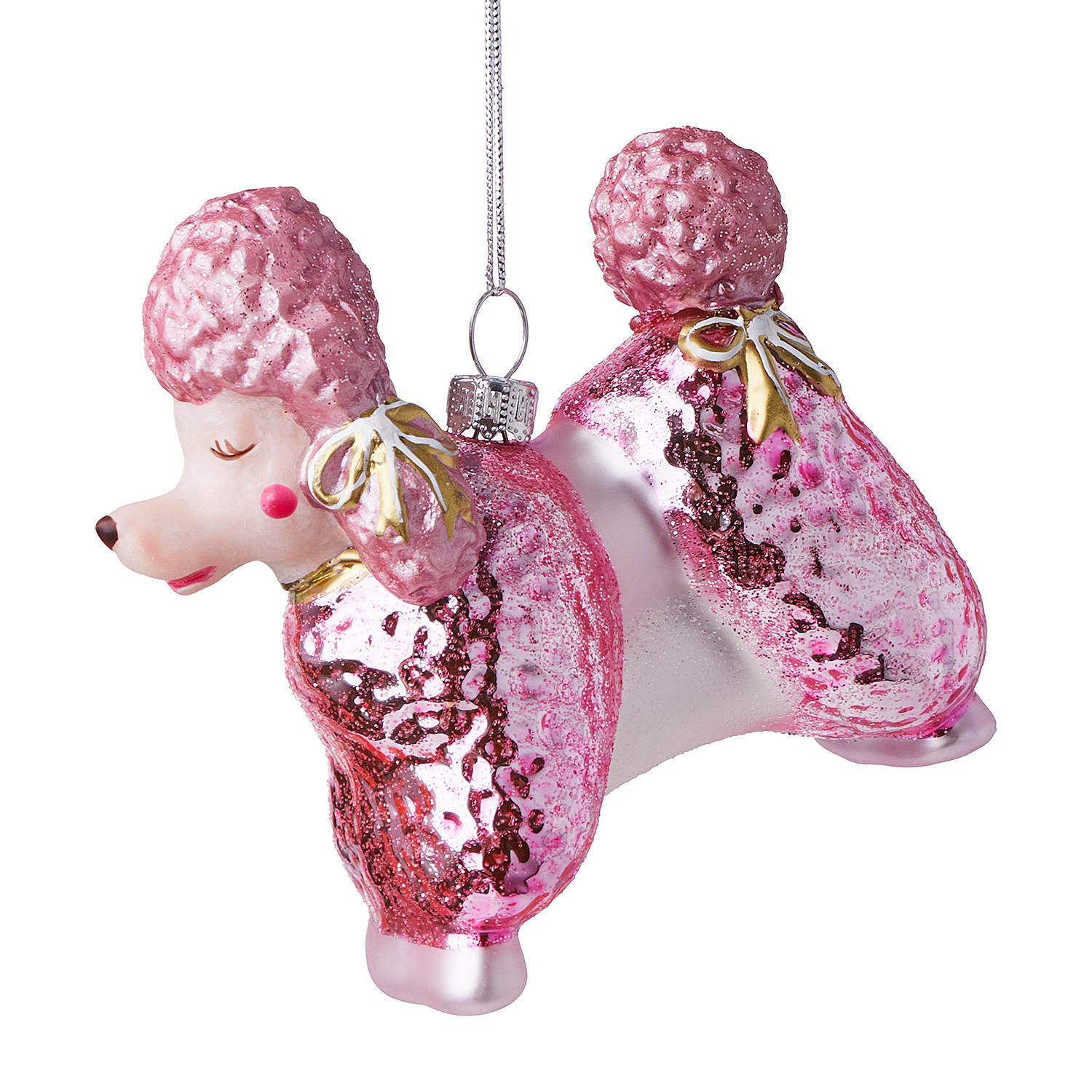 BAUMANHÄNGER Hang On Pudeldame - Rosa, Glas (4.5/10/12cm) - Butlers