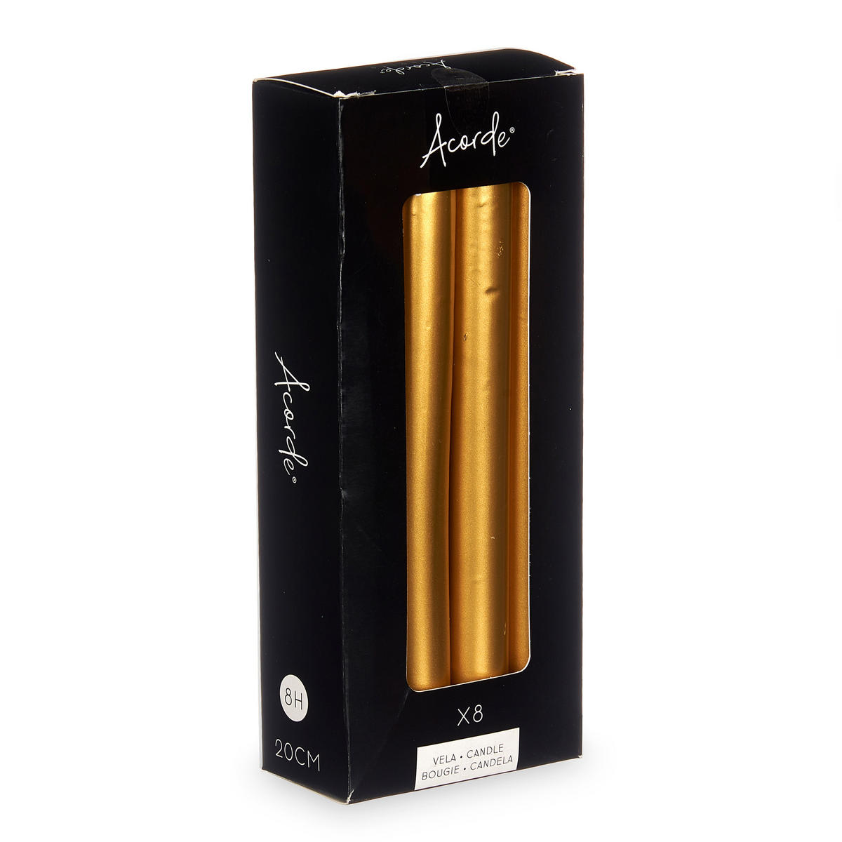 KERZE Celestia 20 cm - Goldfarben, Paraffin (2/20/2cm)