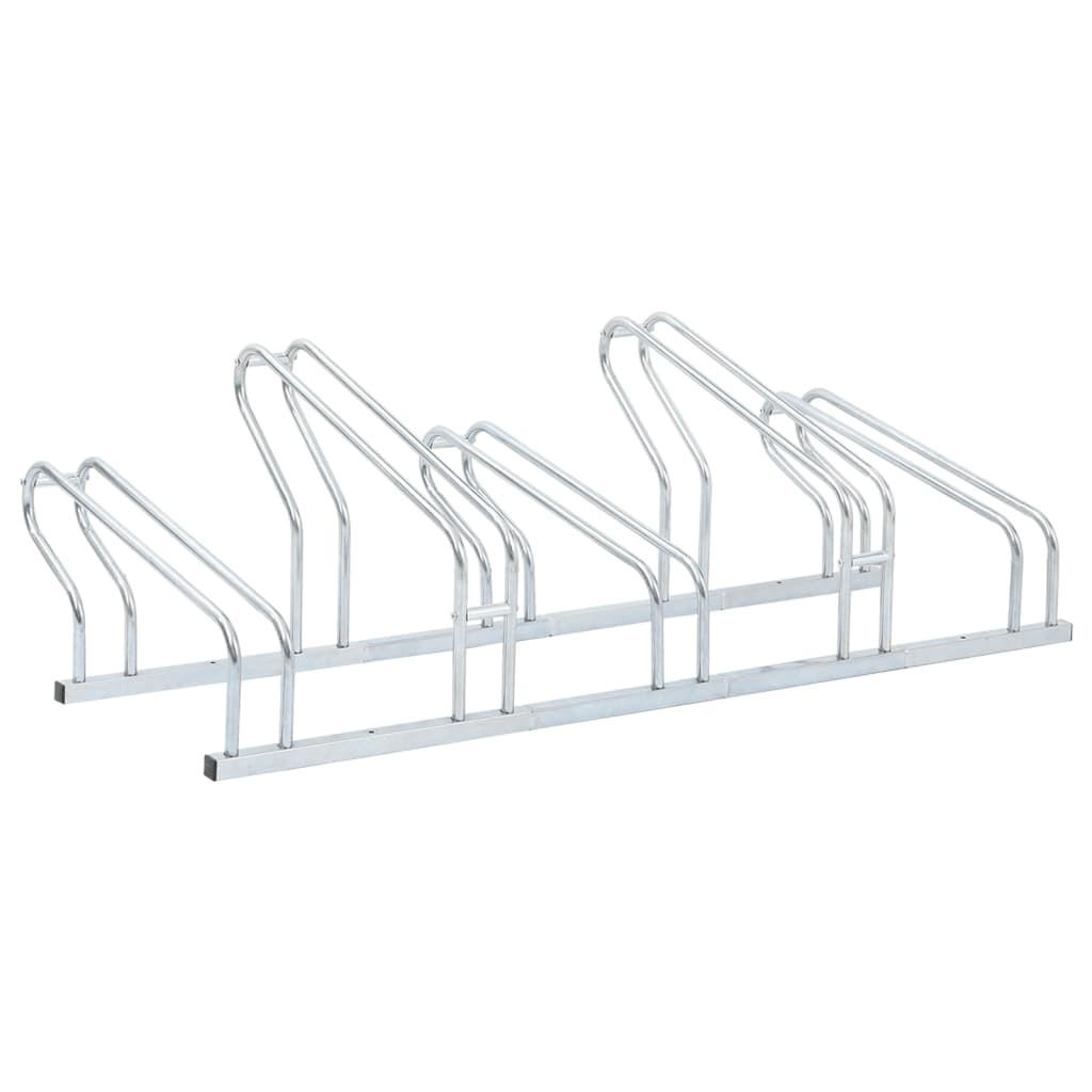 FAHRRADSTÄNDER Für 5 Fahrräder Freistehend Verzinkter Stahl - Silberfarben, Metall (41/42/134cm) - vidaXL