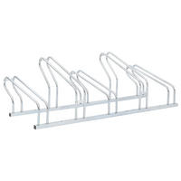 FAHRRADSTÄNDER Für 5 Fahrräder Freistehend Verzinkter Stahl - Silberfarben, Metall (41/42/134cm) - vidaXL