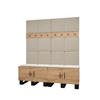 GARDEROBEN-SET 196/168/45,6 - Creme/Schwarz, Holz/Kunststoff (168/196/45.6cm) - Abiks Möbel
