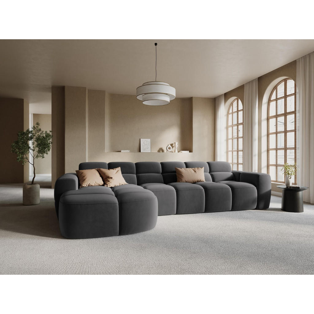 Thumbnail - Micadoni Ecksofa, Dunkelgrau, Textil, 4-Sitzer, L-Form, 310x170 cm, Hergestellt in Europa, Oeko-Tex®, Wohnzimmer, Sofas ...