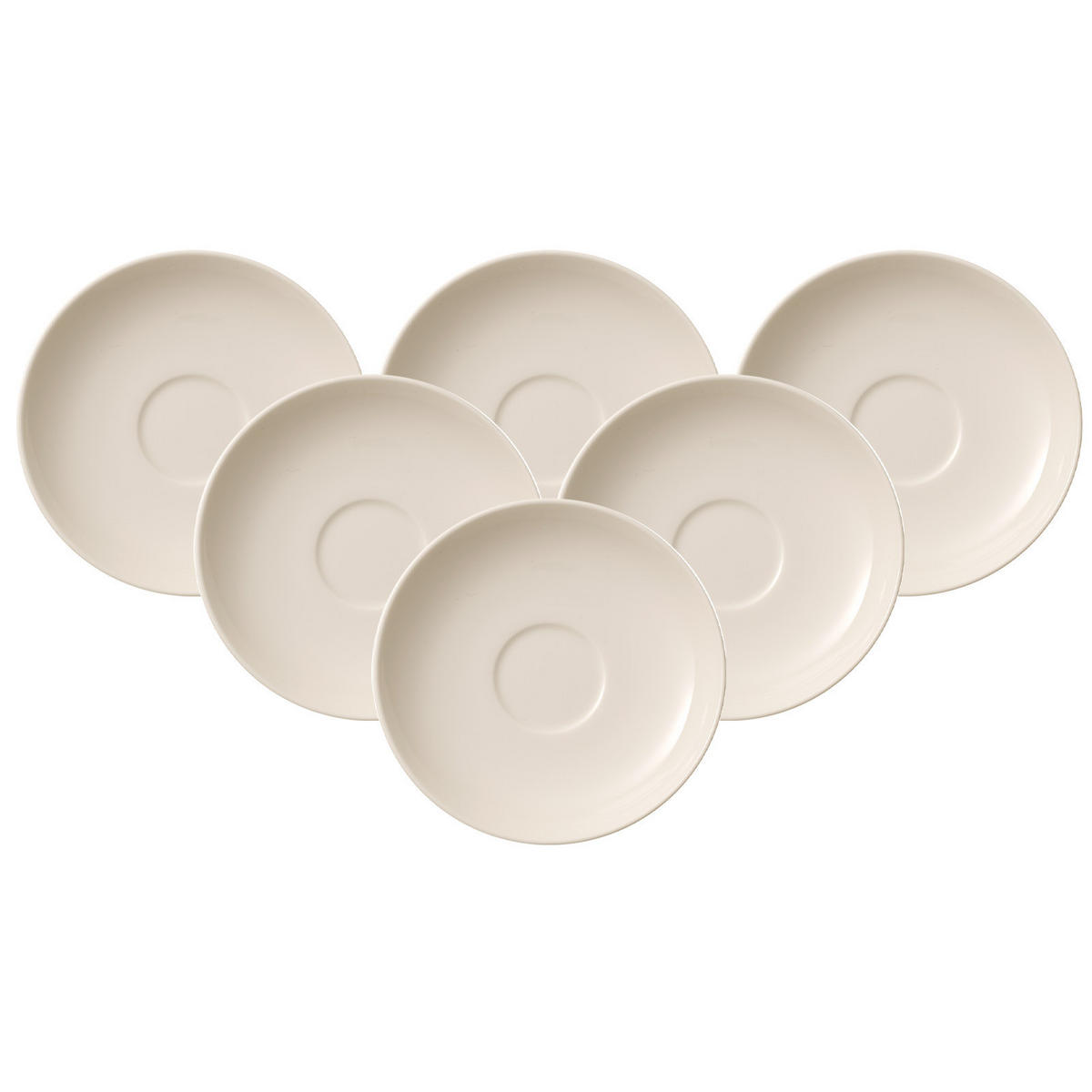 FRÜHSTÜCKSUNTERTASSEN For Me weiß ø 17,4 cm 6er Set - Weiß, Keramik (17.4cm) - Villeroy & Boch
