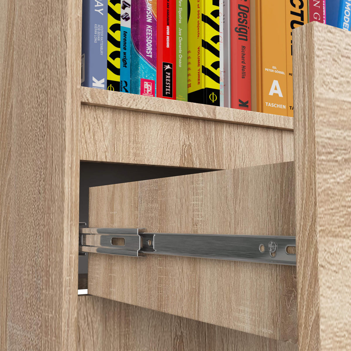 STANDREGAL Eiche Sonoma 180/60/35 - Sonoma Eiche, Holzwerkstoff (60/180/35cm) - RAUMHIRSCH FURNITURE