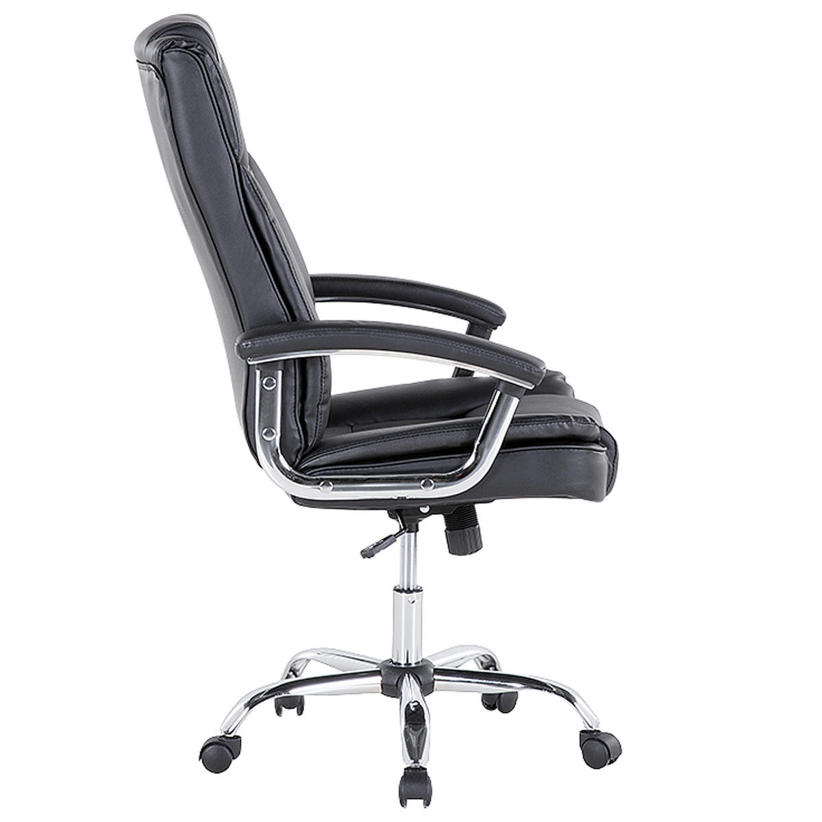 BÜROSTUHL Kunstleder Schwarz Advance - Schwarz, Kunststoff/Textil (60/100/60cm) - Beliani