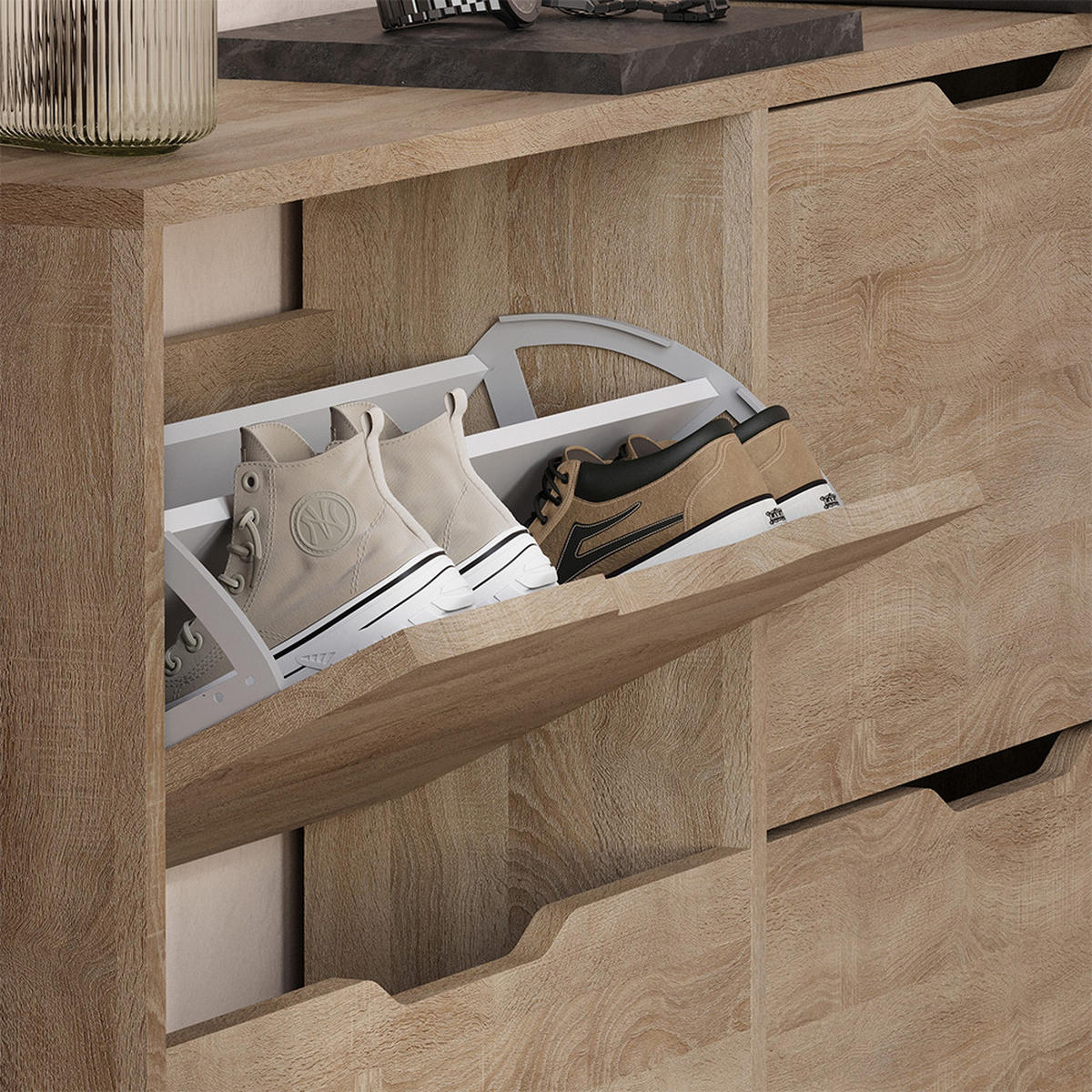 BOTNÍK NA BOTY Luca Sonoma - Sonoma dub, kompozitní dřevo (116.6/72.5/22cm) - Vicco