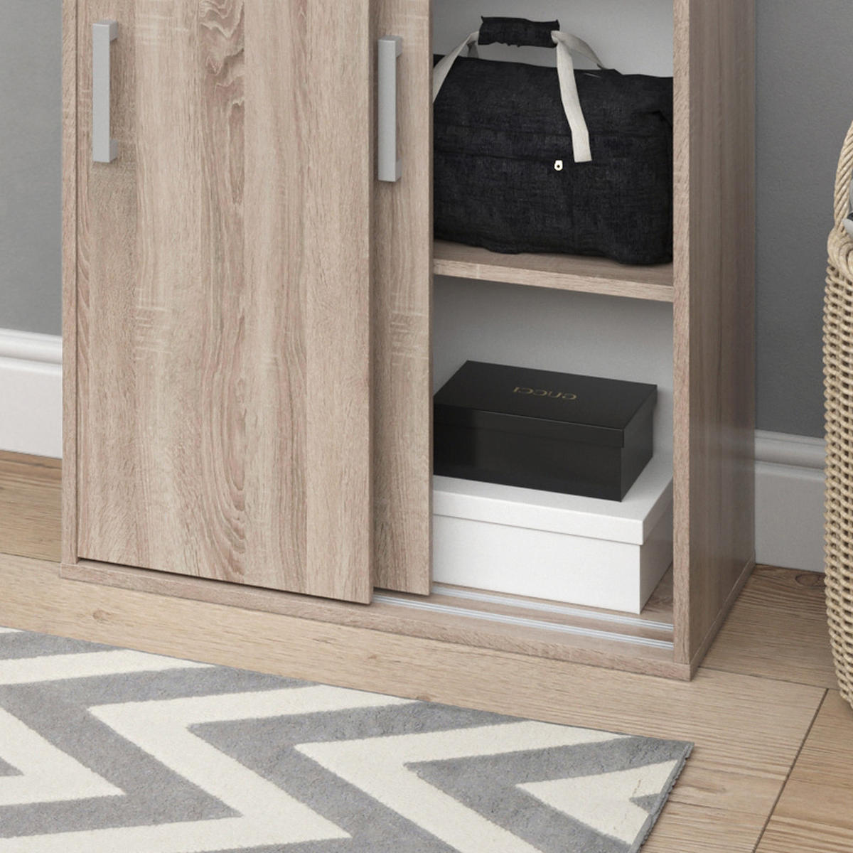 GARDEROBENSCHRANK Falk Sonoma 68 x 108.5 cm - Sonoma Eiche, Holzwerkstoff (68/108.5/33cm) - Vicco