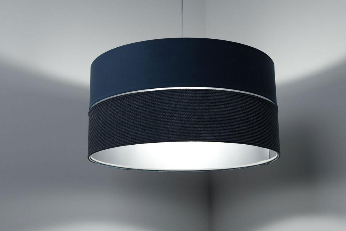 HÄNGELEUCHTE Blau 40/20 cm - Blau/Silberfarben, Kunststoff (40/0.6/20cm) - ONZENO