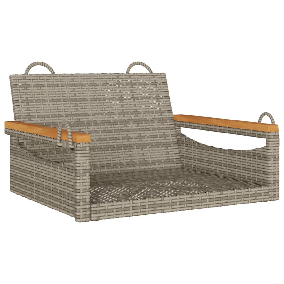 HÄNGESESSEL Grau 63x62x40 cm Poly Rattan - Grau, Kunststoff (63/40/62cm) - furnicato