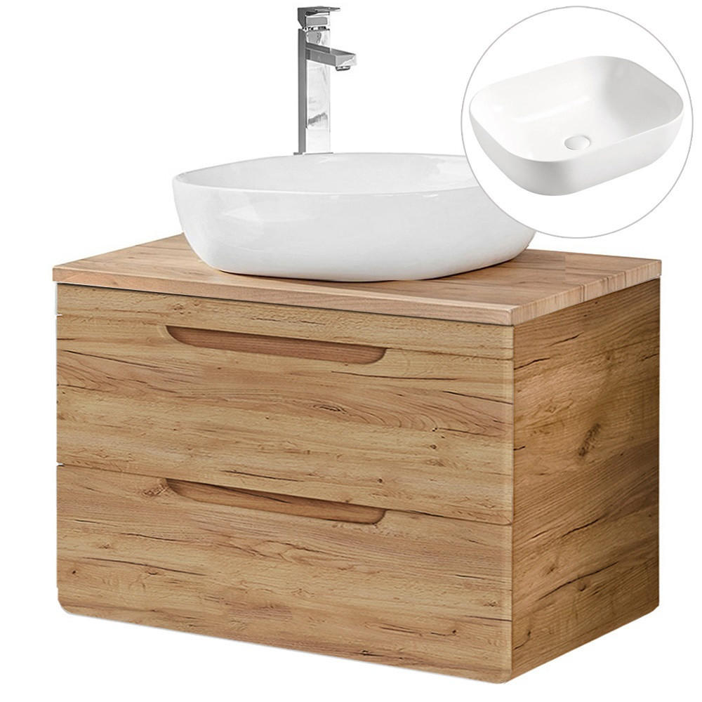 WASCHTISCH Luton-56 - Braun, Holzwerkstoff (81/77/46cm) - Lomado