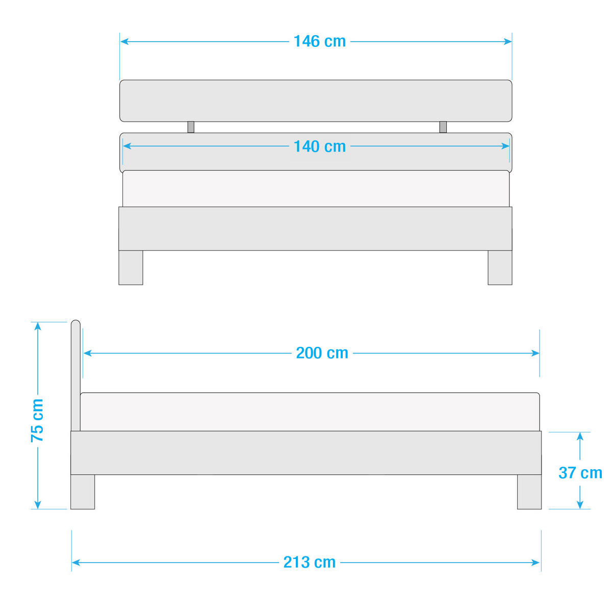 BETT - Massivholz - Kernbuche, Holz (140/200cm) - home24