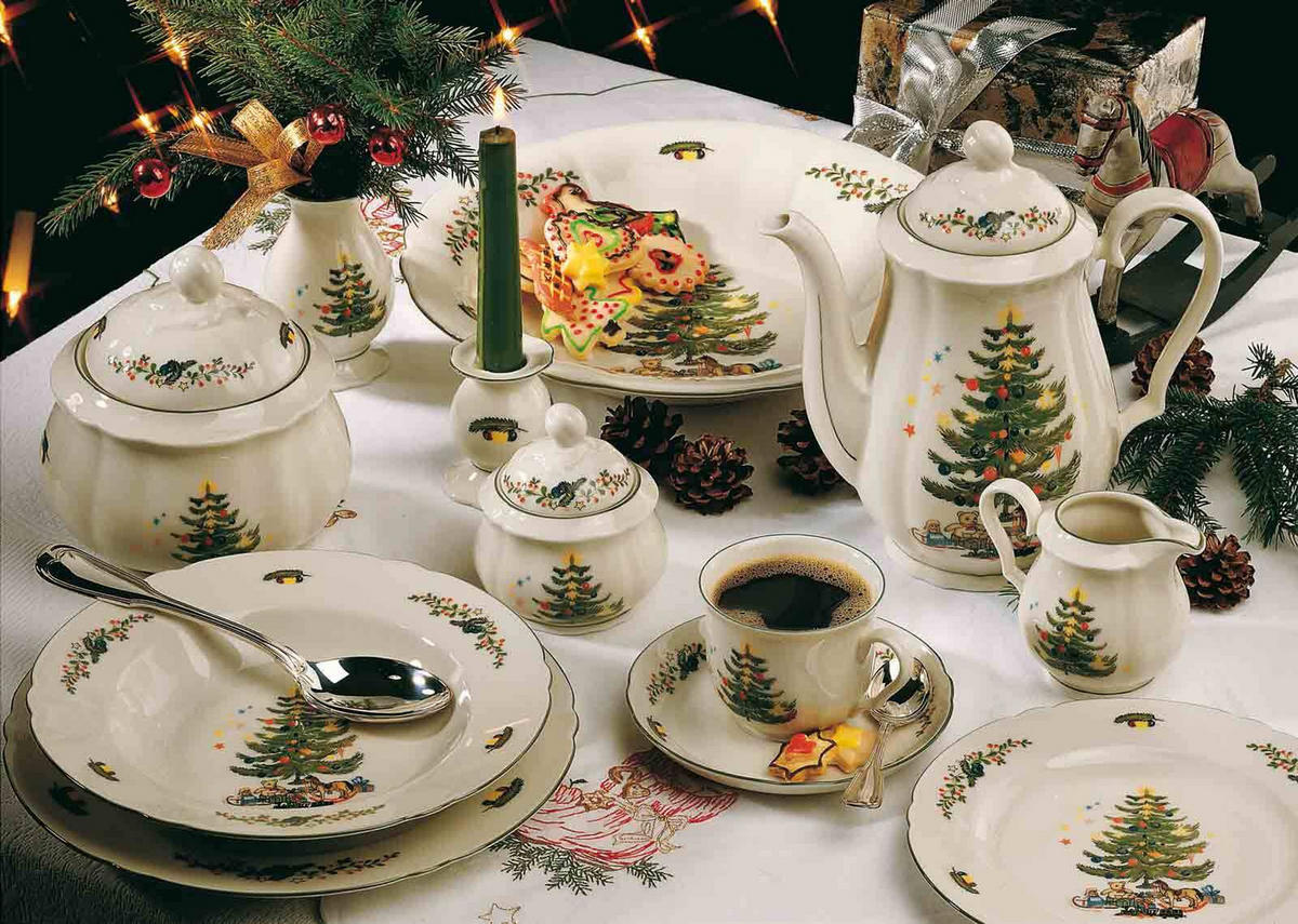 KAFFEESERVICE Marieluise Weihnachten bunt 18er Set - Multicolor, Keramik (1/1/1cm) - Seltmann Weiden