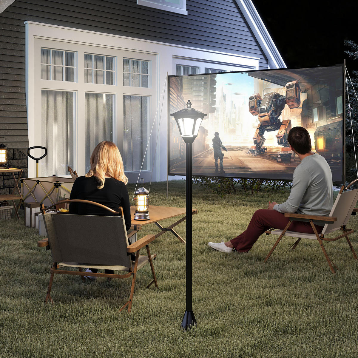 SOLAR Laterne mit LED Gartenlaterne Wegleuchte 30 Lumen H120cm Schwarz - Schwarz, Kunststoff (15/15/120cm) - Outsunny