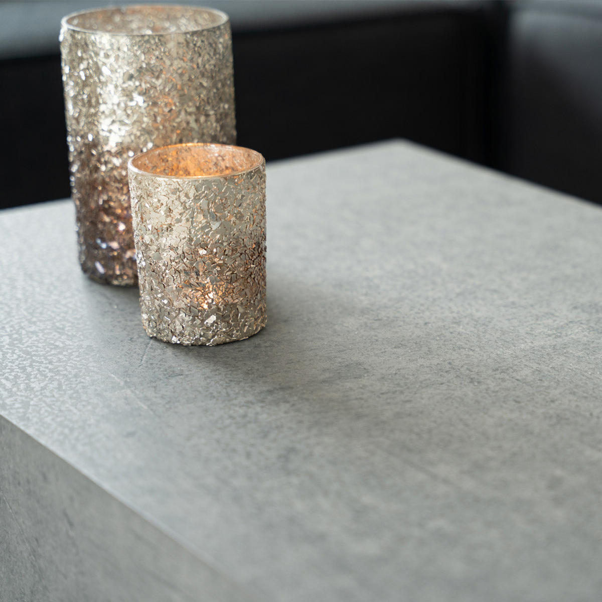 COUCHTISCH AMIRI L - Farbe: Grau, Größe: 95 x 40 x 50 cm - Grau, Holzwerkstoff/Textil (40/95/50cm) - Home Deluxe