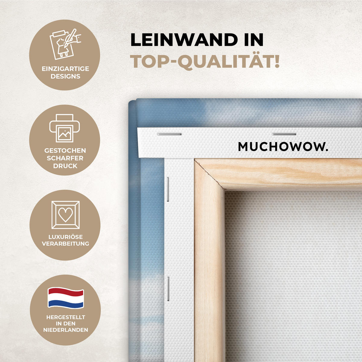 LEINWANDBILD Winter - Hütte - Berge - Aussicht - Schnee 30x40 cm - Eichefarben, Textil (30/40cm) - MuchoWow