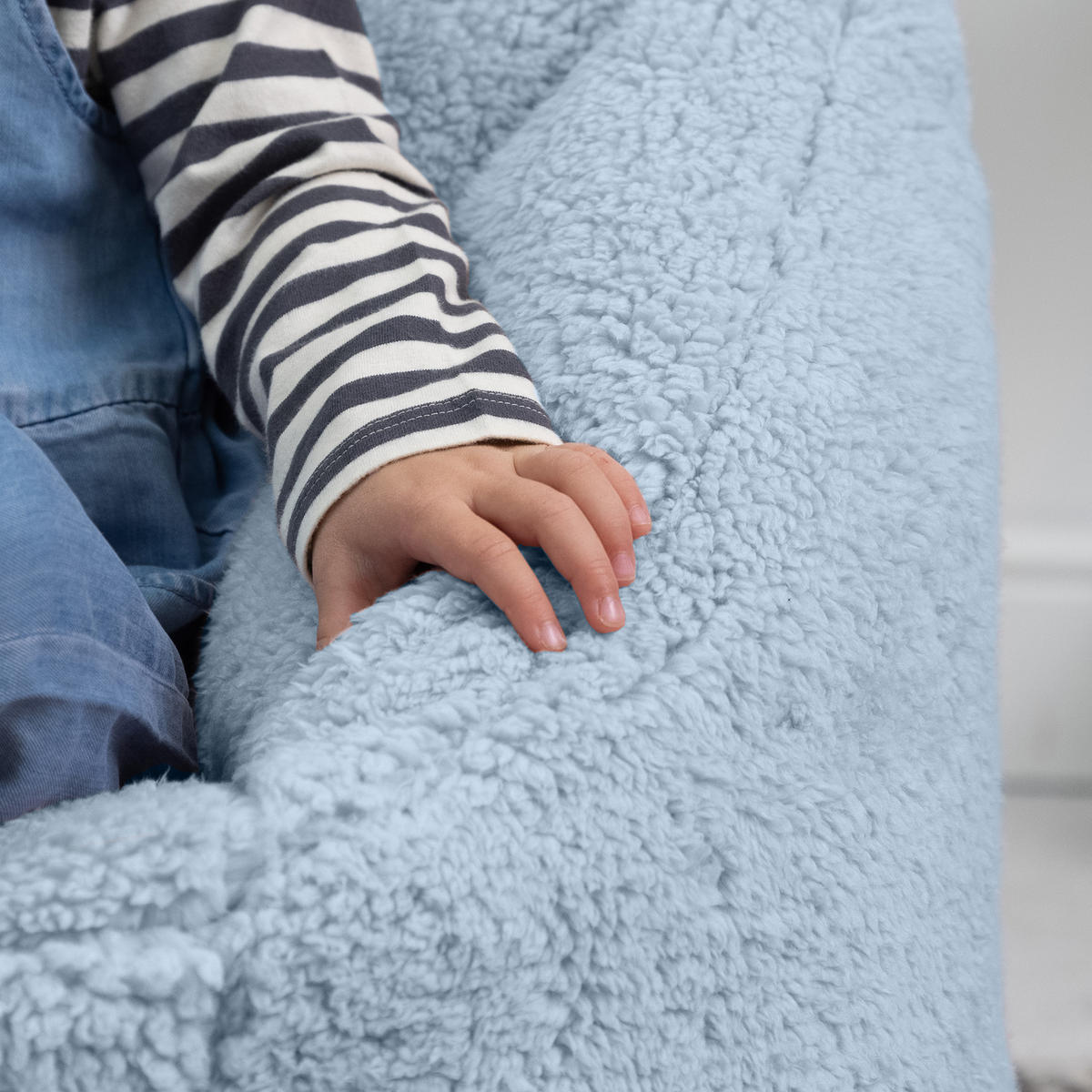 SITZSACK Flauschig für Kinder - Hellblau, Kunststoff (55/44/55cm) - icon
