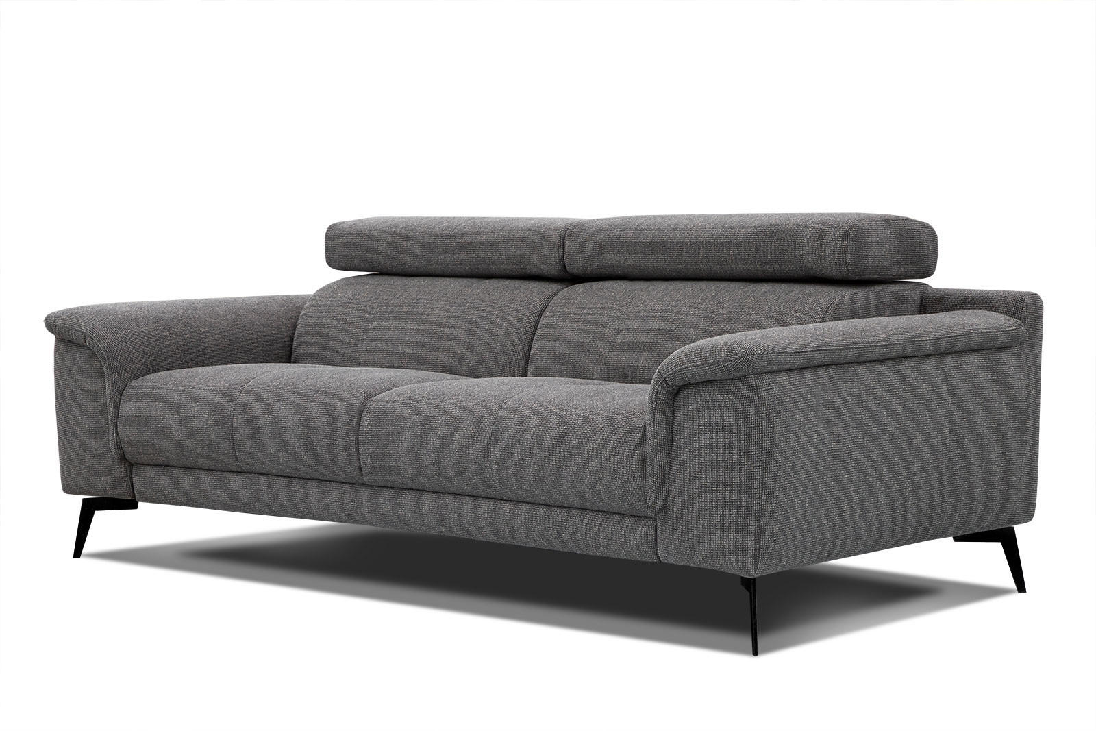 SOFA FIERO 3-Sitzer, dunkelgrau - Dunkelgrau, Holzwerkstoff/Textil (212/82/103cm) - Courtois Laville