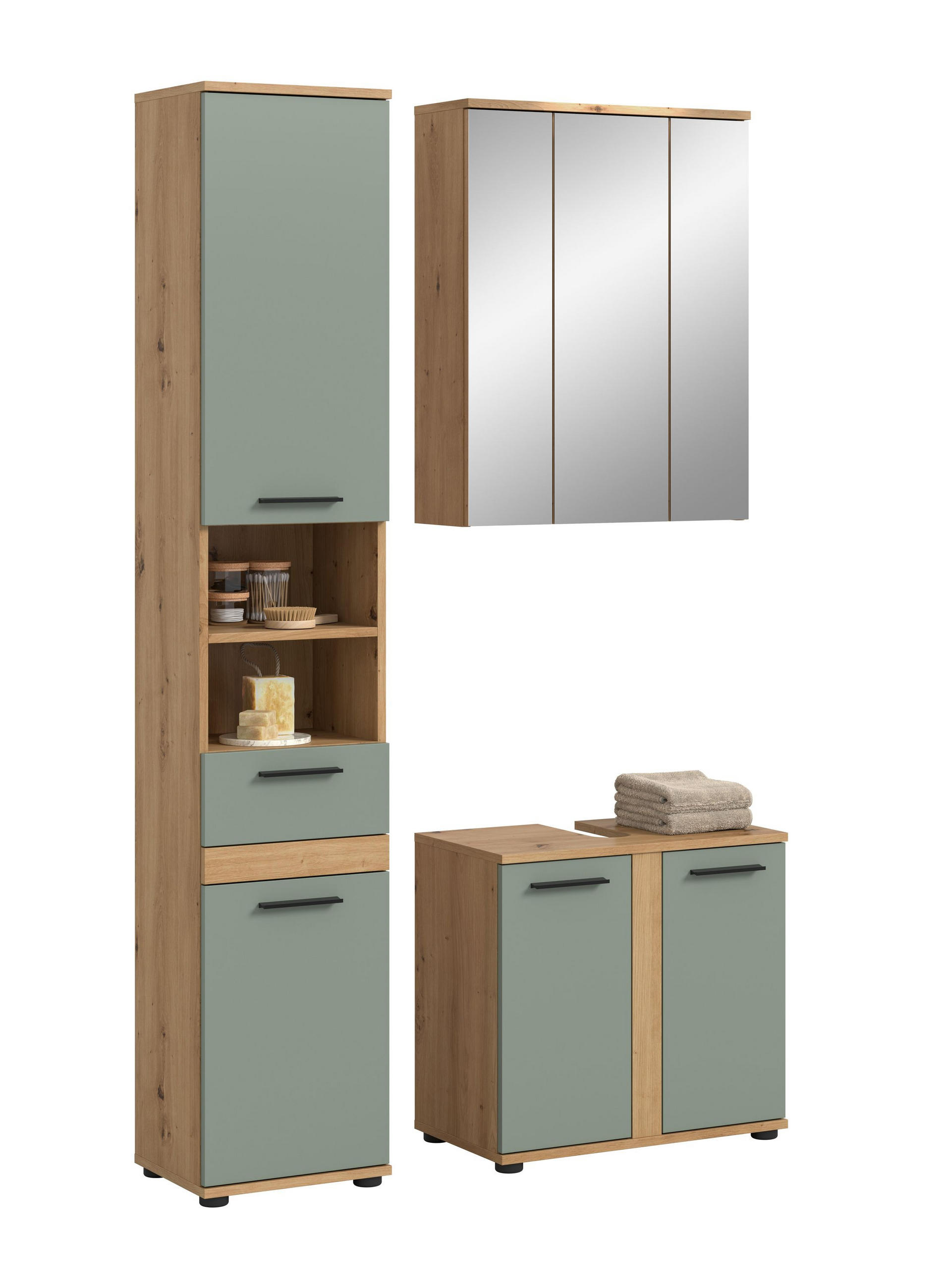 Homes & Jones Badezimmer Eiche Artisan 110x191x34 cm