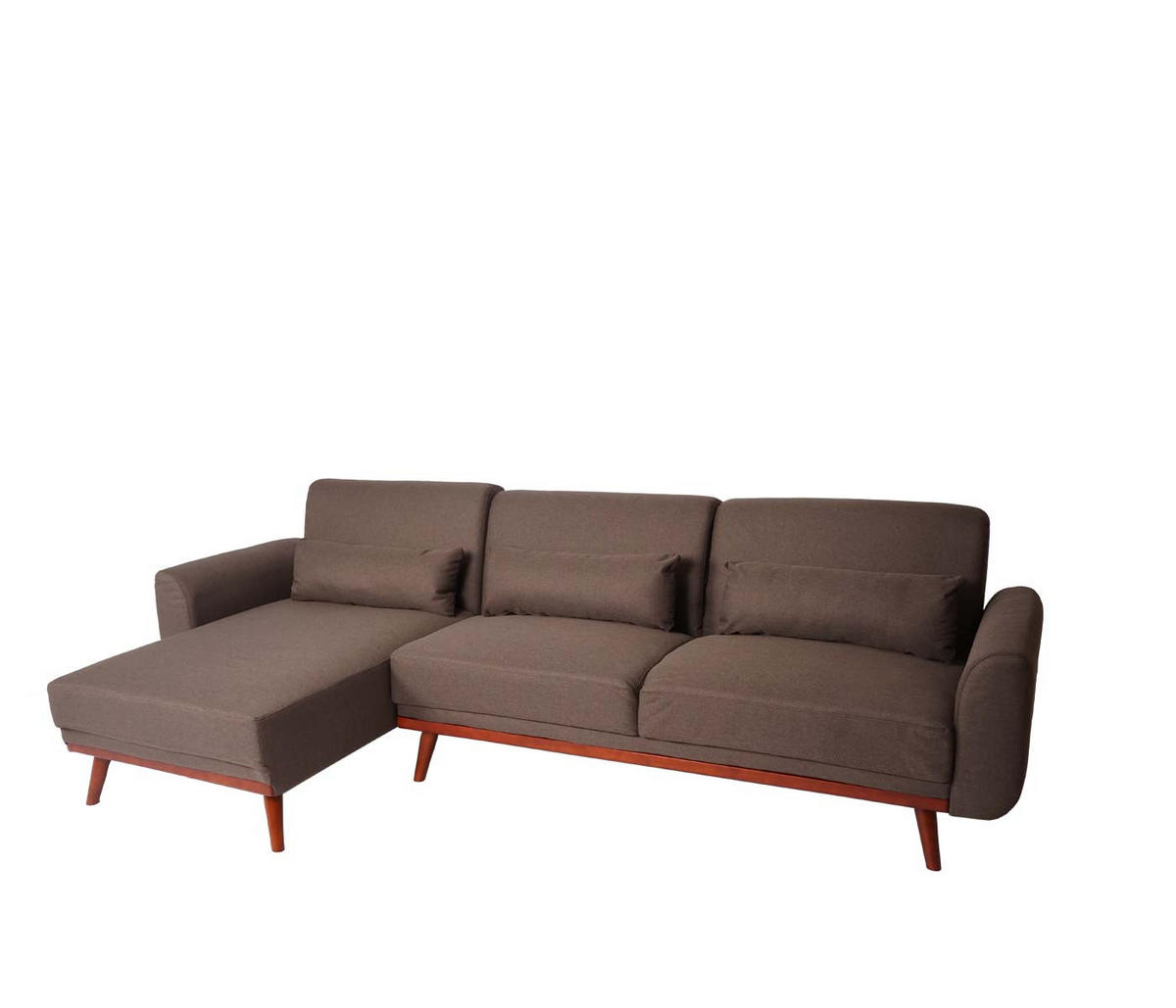 SOFA Braun - Braun, Textil (280/139cm) - MCW