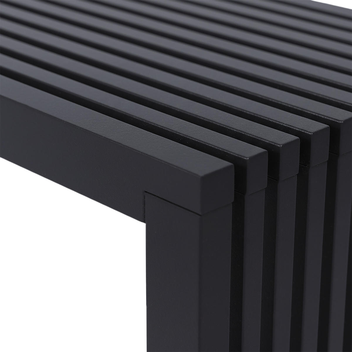 SITZBANK - Schwarz, Holz/Textil (90/43/33cm) - Relaxdays