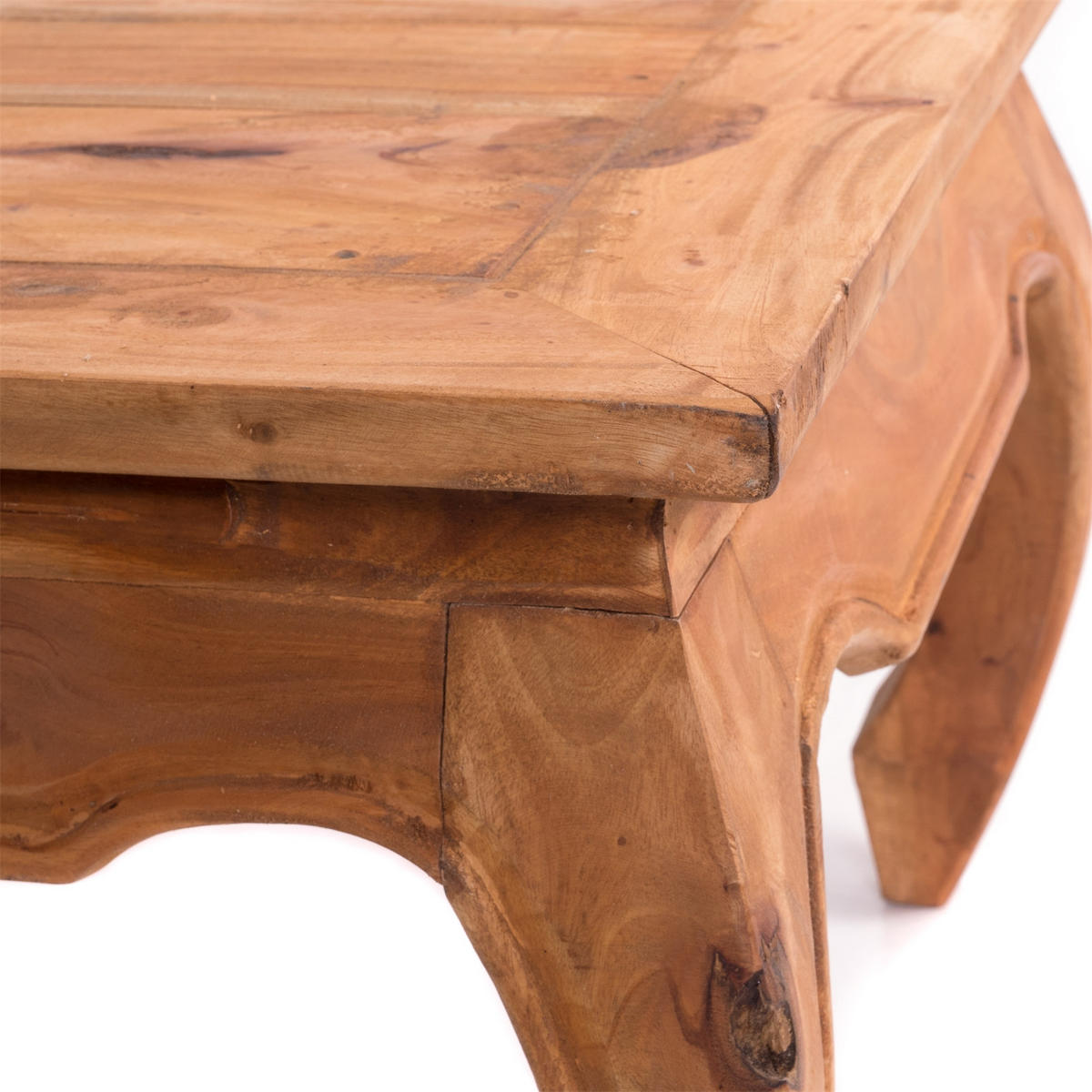 OPIUMTISCH EAST 100 Mahagoni Recyclingholz massiv 08 honigfarben gewachst - Honig, Holz (60/100/41cm) - DESIGN DELIGHTS