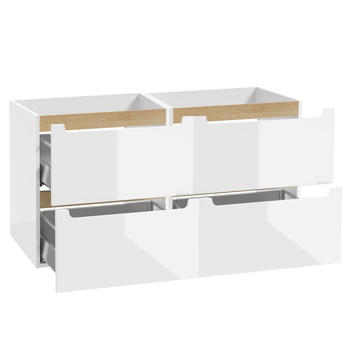 WASCHTISCHUNTERSCHRANK 120cm Livia Weiß - Weiß, Holzwerkstoff (120/60/45cm) - Petits-meubles