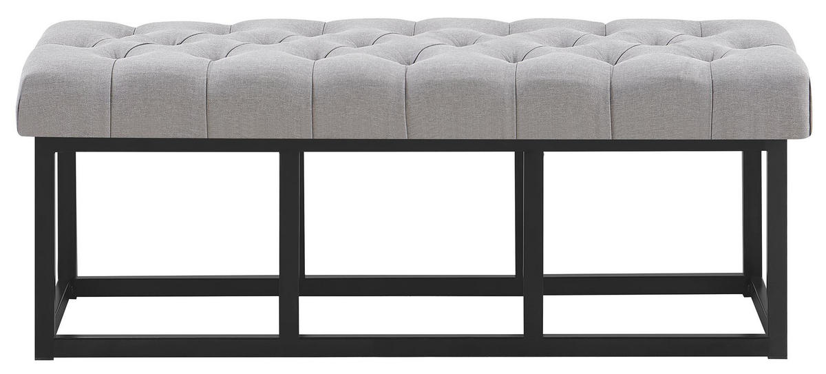 SITZBANK Mexico Stoff Grau - Grau, Textil (120/46/38cm) - DELUKE