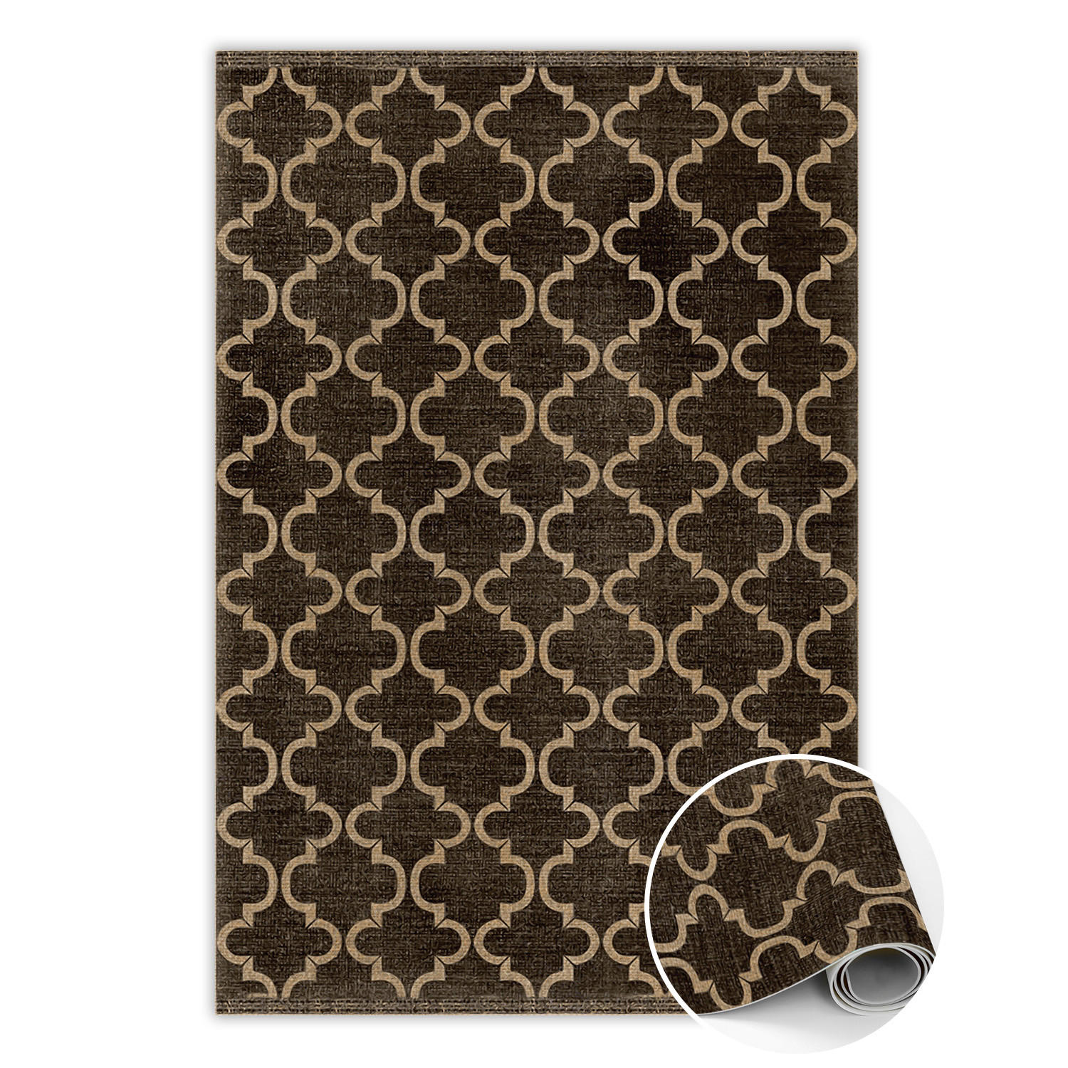 VINYL-TEPPICH 180x120 cm Braun - Braun, Kunststoff (120/1.6cm) - ArtPrintCave