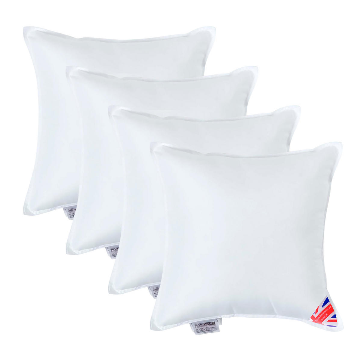 FÜLLKISSEN 4er-Set – 40/40 cm, Super-Mikrofaser - Weiß, Textil (40/40cm) - Homescapes