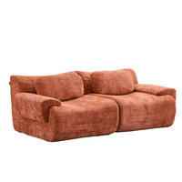 2-SITZER-SOFA Chenille Cloud Design, 184 cm Komfort Sofa ohne Montage - Orange, Textil (184/69/101cm) - Kaket