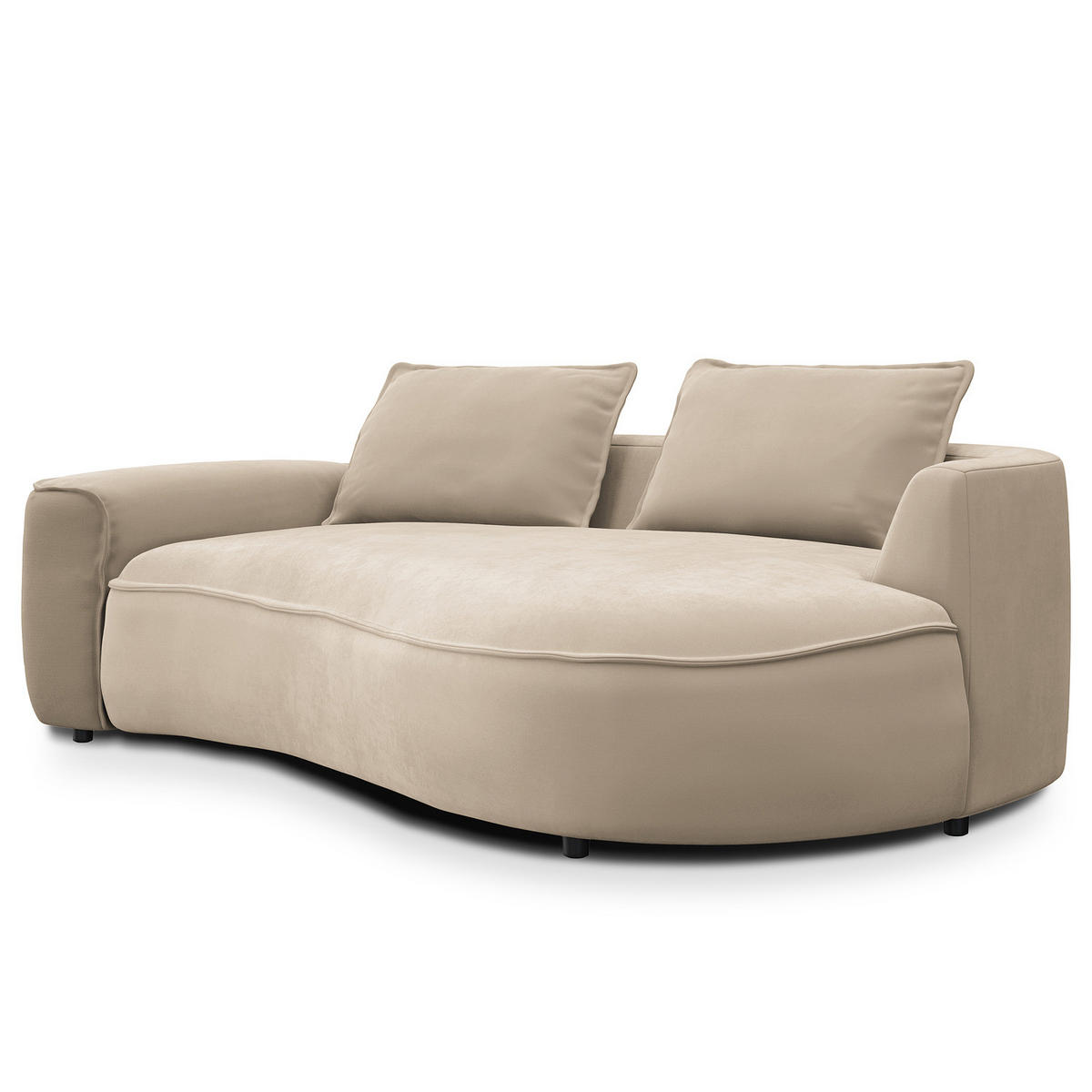 2,5-SITZER SOFA - Beige, Textil (217/82/156cm) - home24
