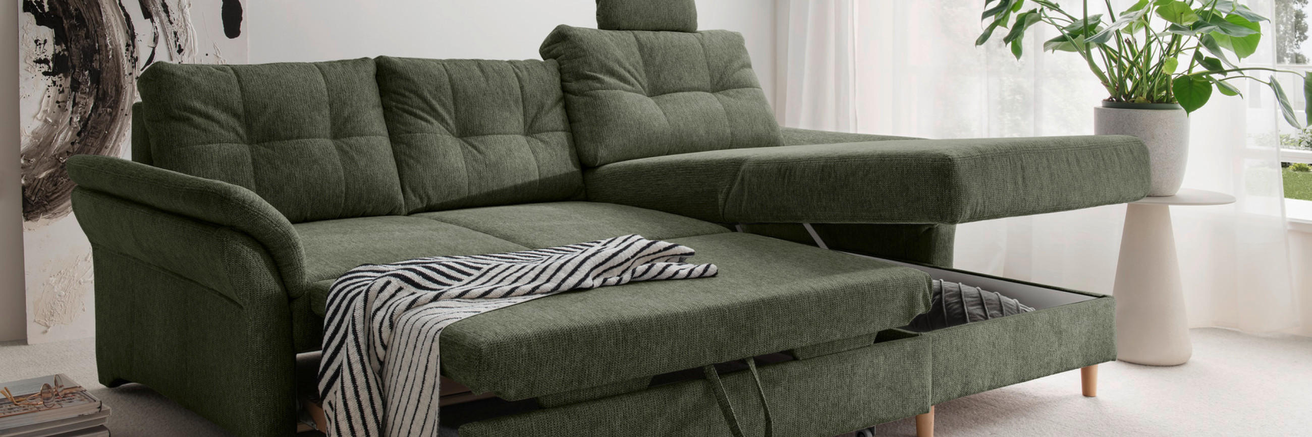 Grünes Sofa