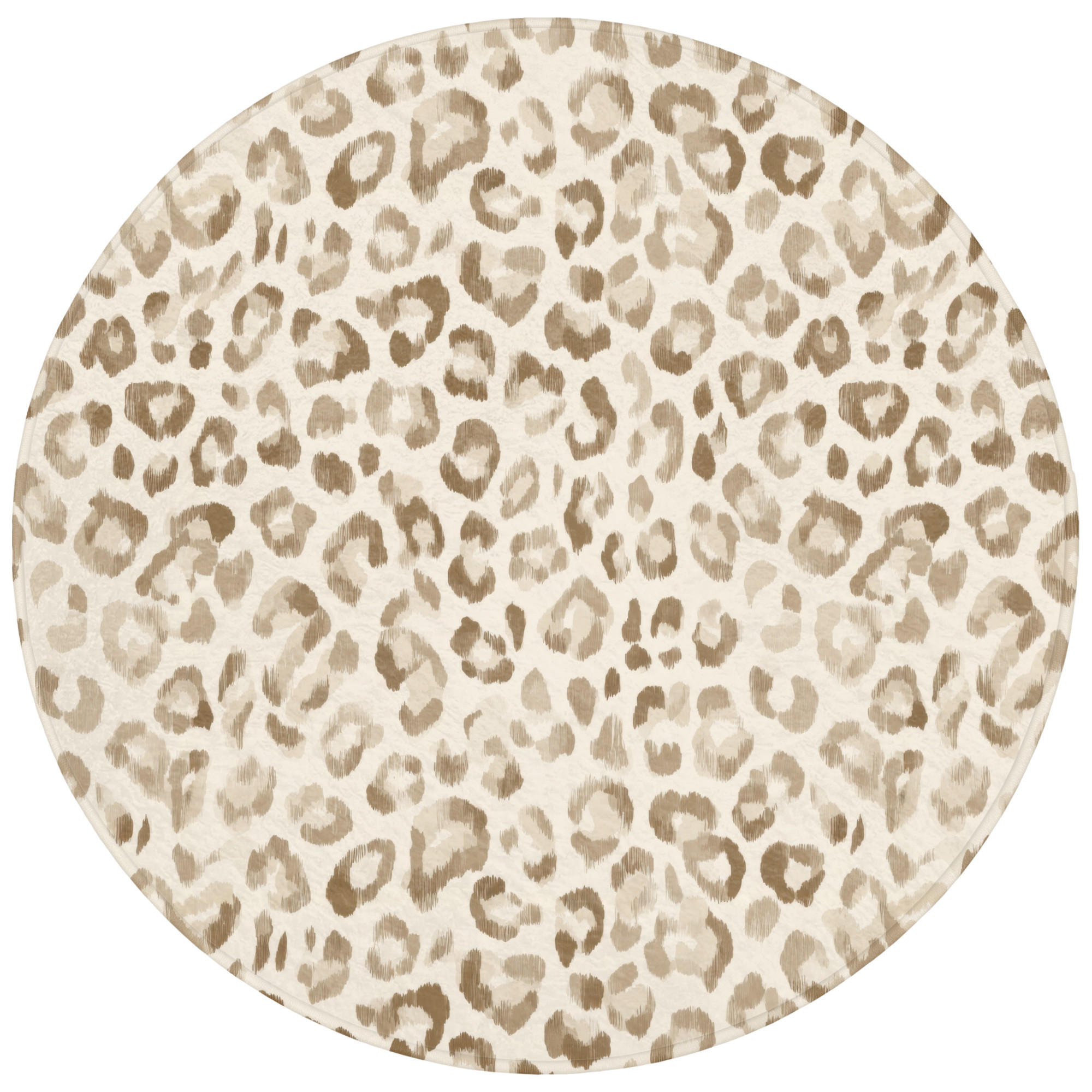 OnlyWow KOUPELNOVÁ PŘEDLOŽKA Leopard - Classic - Béžová 70x70 cm