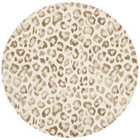 KOUPELNOVÁ PŘEDLOŽKA Leopard - Classic - Béžová 70x70 cm - světle hnědá, textil/plast (70/70cm)