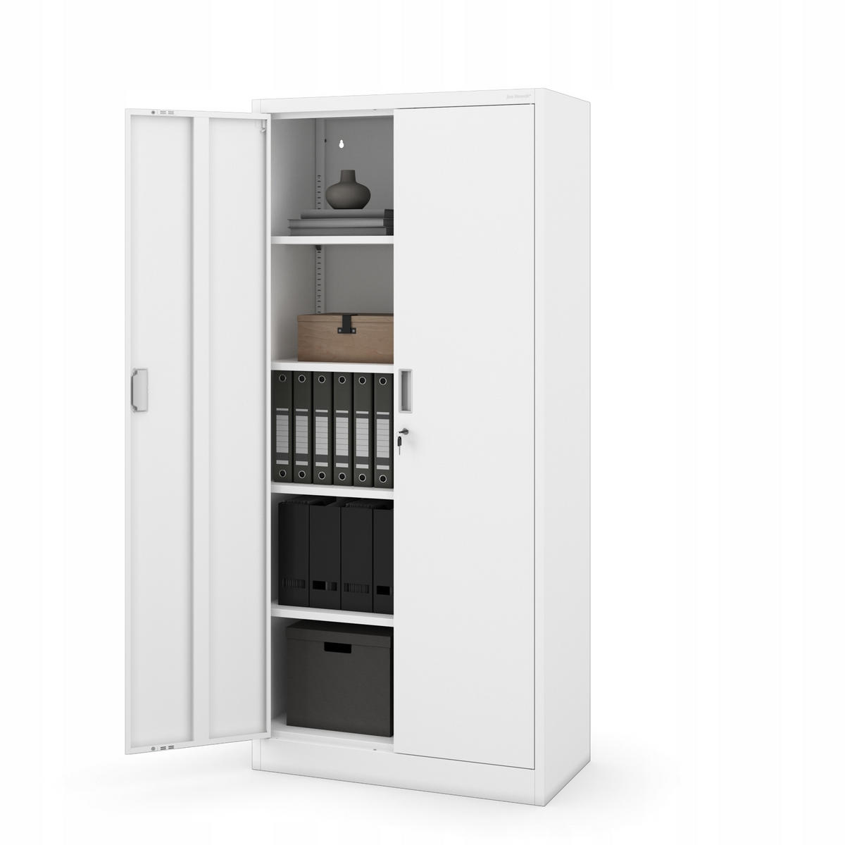 AKTENSCHRANK Jan Compact - Weiß, Metall (80/175/40cm) - Jan Nowak