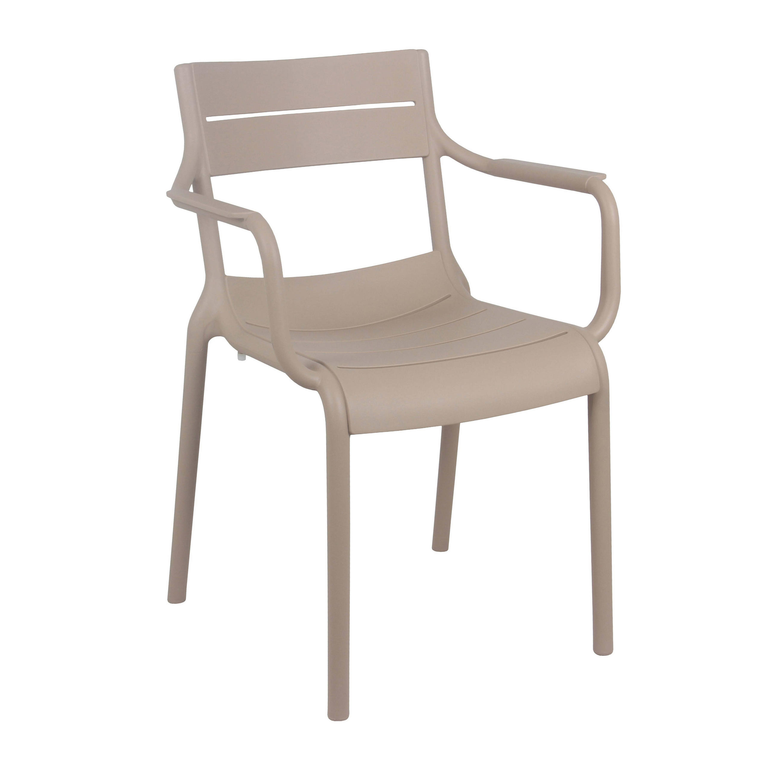 GARTENSTUHL, Elfenbeinfarbe - Creme, Kunststoff (55/59cm) - Oviala