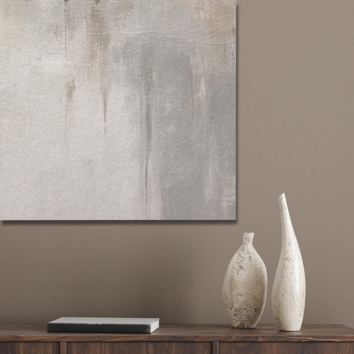 AKUSTIKPANEEL Moderne Kunst - Abstrakt - Beige 60x80 cm - Beige, Textil (60/0.9/80cm) - MuchoWow