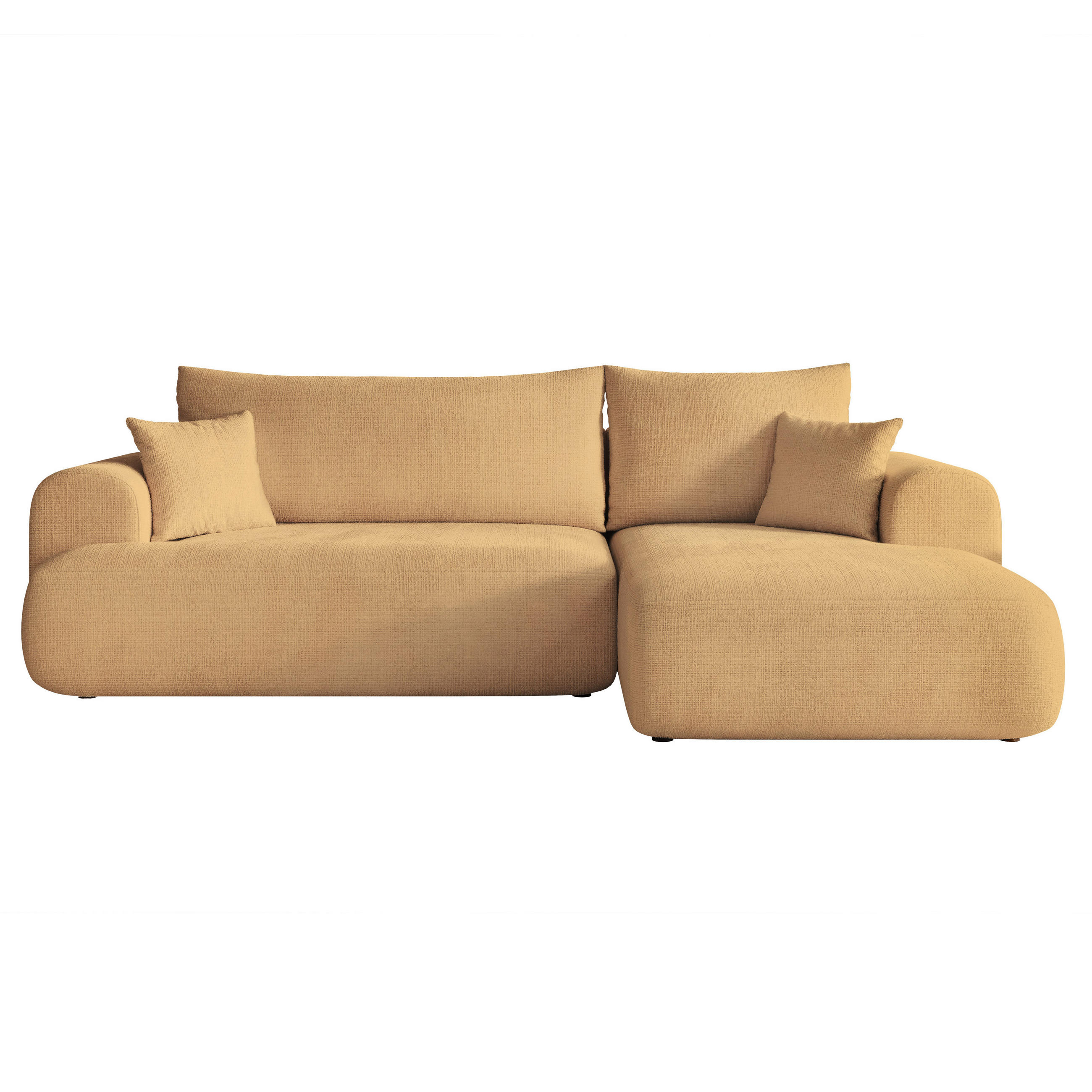 ECKSOFA BLOOM mit Schlaffunktion und Bettkasten Gelb - Gelb, Holzwerkstoff/Kunststoff (263/150cm) - Idohome