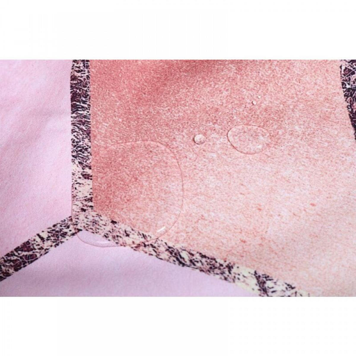DUSCHVORHANG Rosa Marmoroptik geometrisch Muster Rosa und Grau Polyester - Multicolor, Textil (180/180cm) - MCBOSON