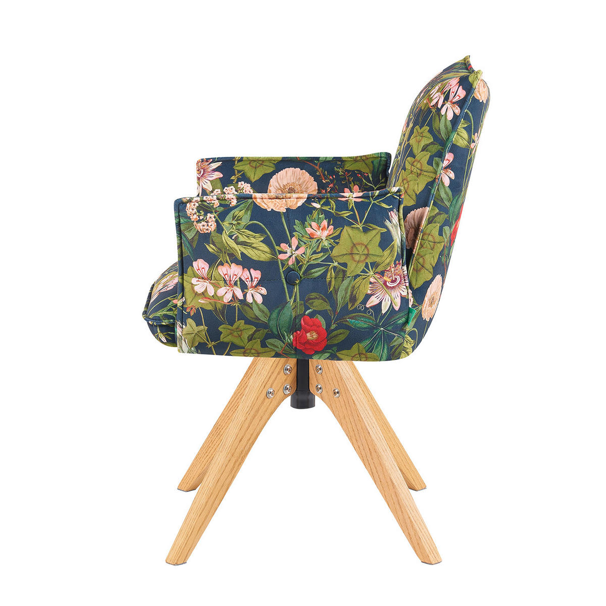 ARMLEHNSTUHL Mika-Emil - Honigeiche/Multicolor, Eichenholz/Holz (60/88/63cm) - DUBI Möbel