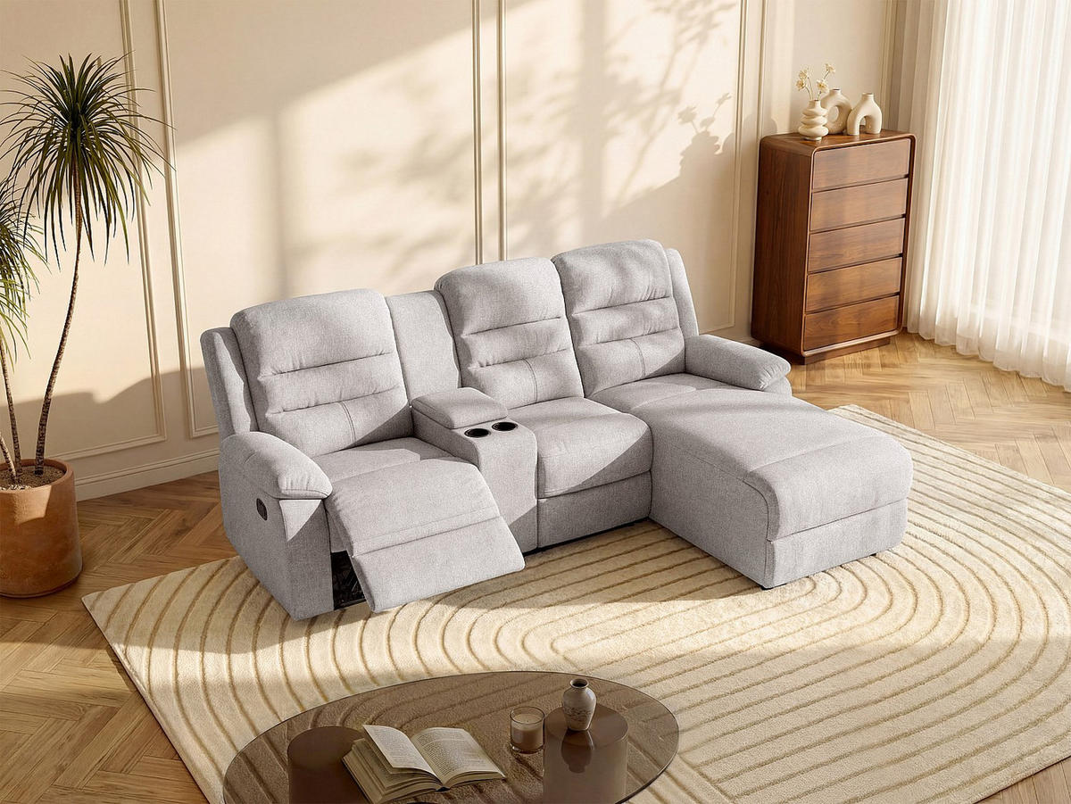 RELAXSOFA - 4 Personen - Stoff - Beige - Beige, Textil (231/102/172cm) - Vente-Unique