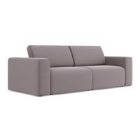 3-SITZER SOFA Samt Stoff Violett - Lila/Flieder, Kunststoff/Textil (224/80/103cm) - Makamii