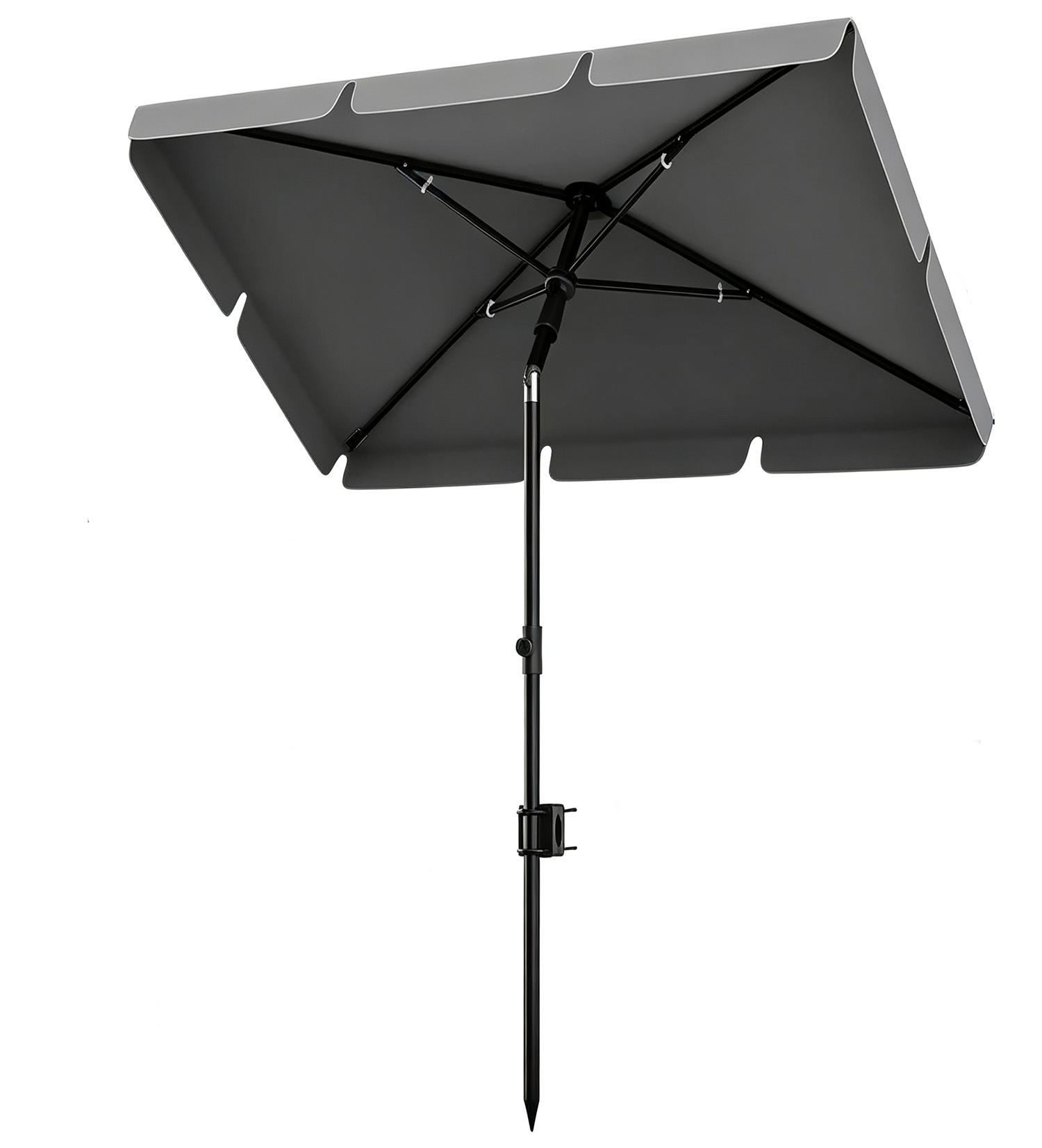 Cltyq Sonnenschirm Grau 125x200 cm