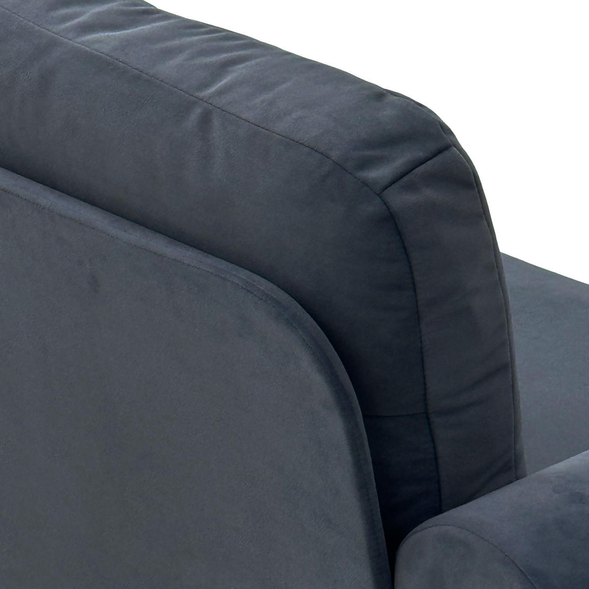 2-SITZER SOFA Polyester Dunkelgrau mit abnehmbaren Bezügen - Dunkelgrau, Holzwerkstoff/Textil (173.5/92/81cm) - WISHDOR